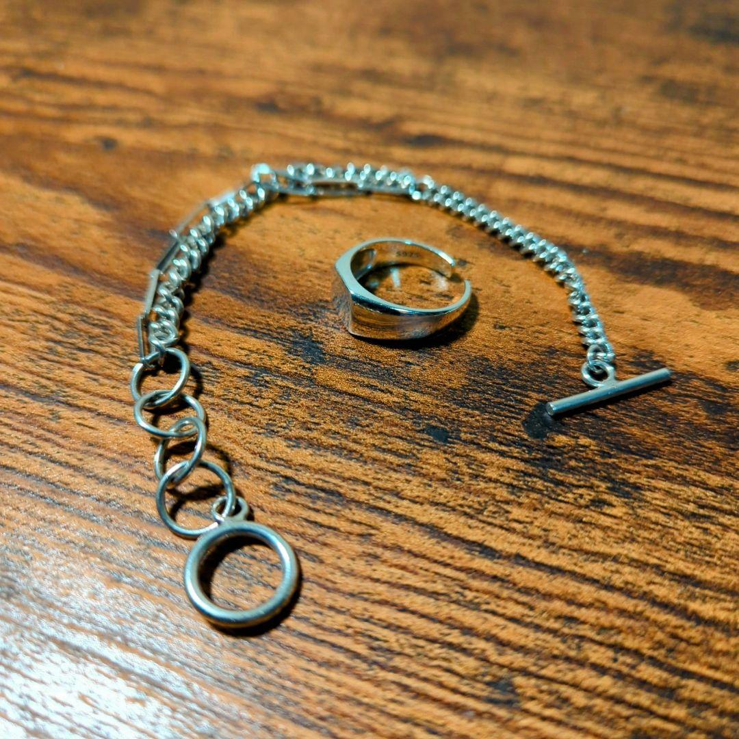 YArKA chain mix bracelet ブレスレット リングおまけ付き