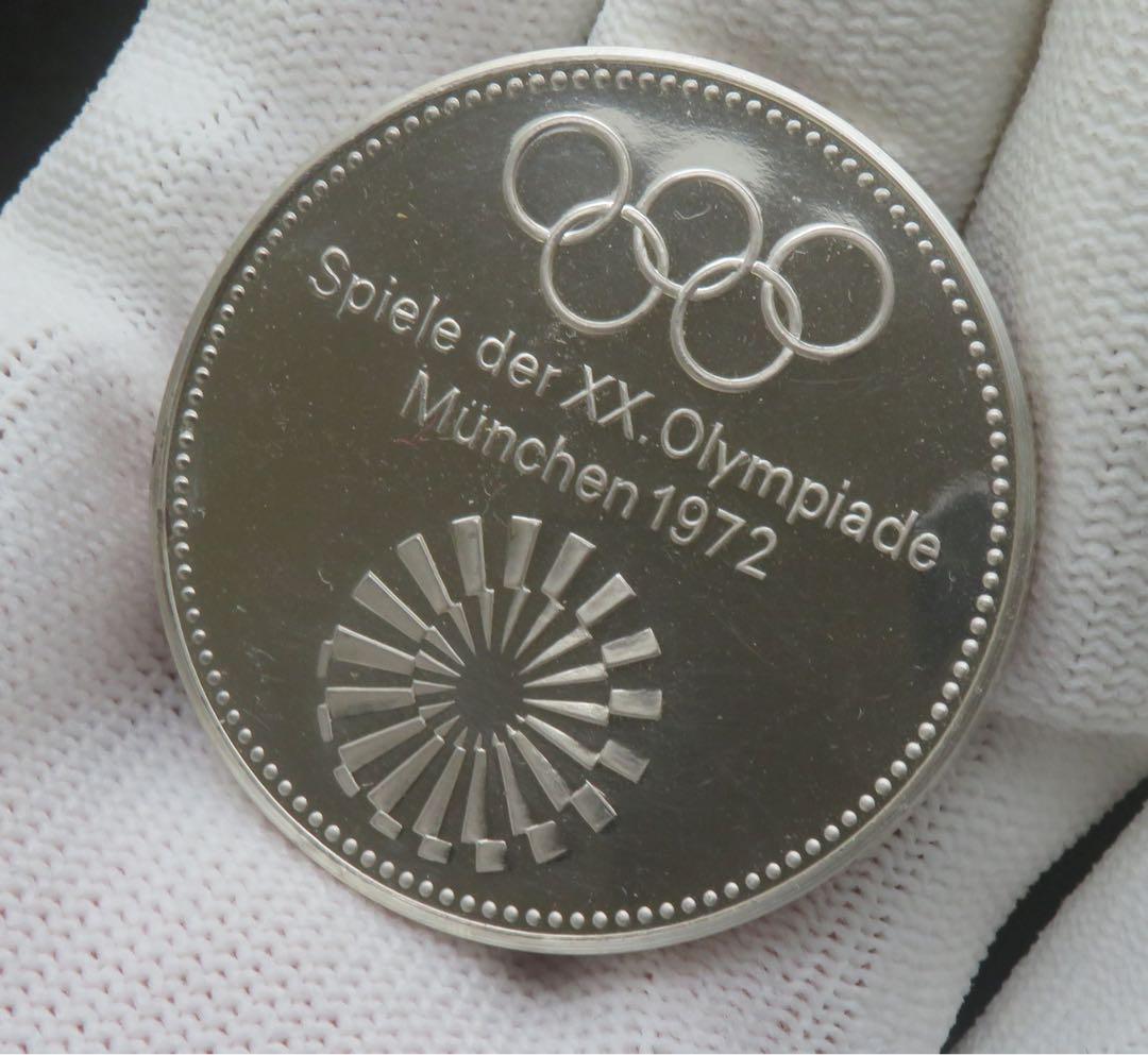 798、純銀　純銀メダルミュンヘンオリンピック公式記念メダル刻印 約59.96g