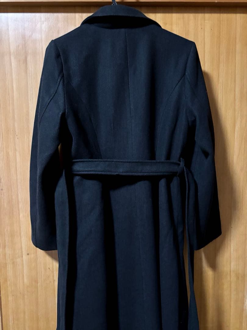 Meiru ダブルボタンフレアロングチェスターコート