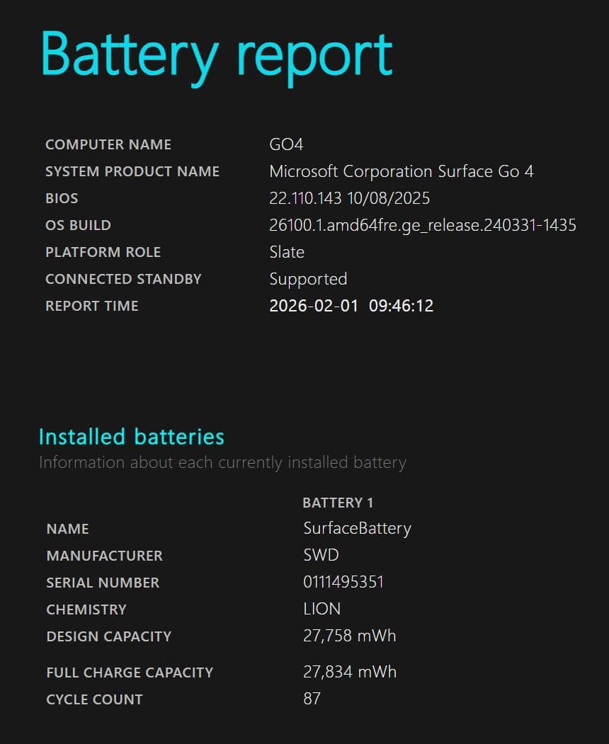 Windowsノート本体 Microsoft Surface Go4 N200/8G/128G