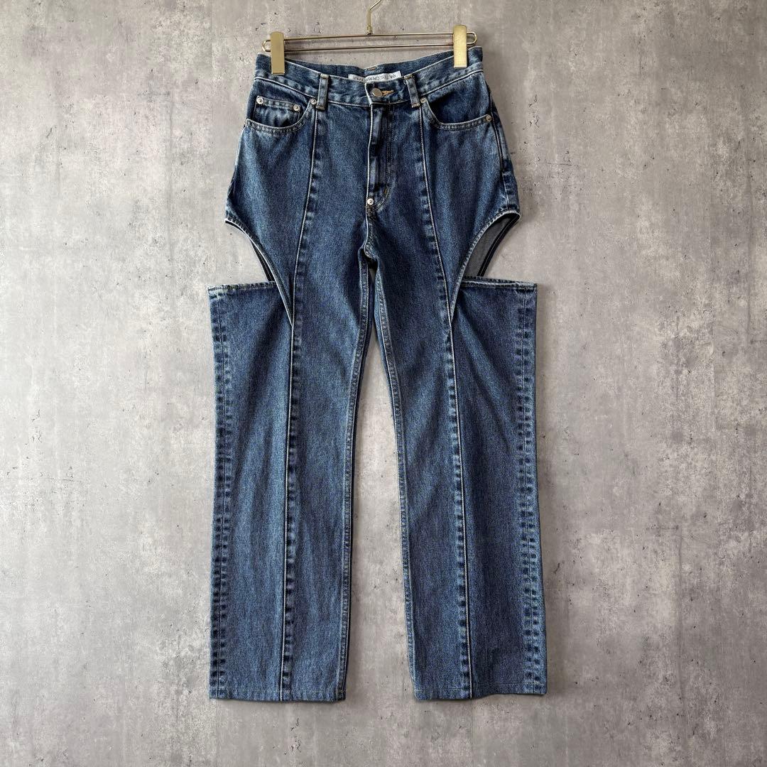 美品✨ジョンローレンスサリバン カットアウト デニムパンツ　ジーンズ　S