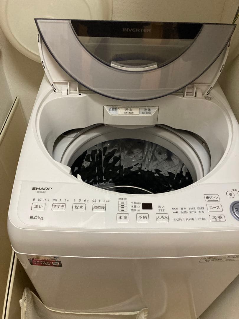 SHARP　シャープ　全自動洗濯機　ES-GV8E-S 　2021年製