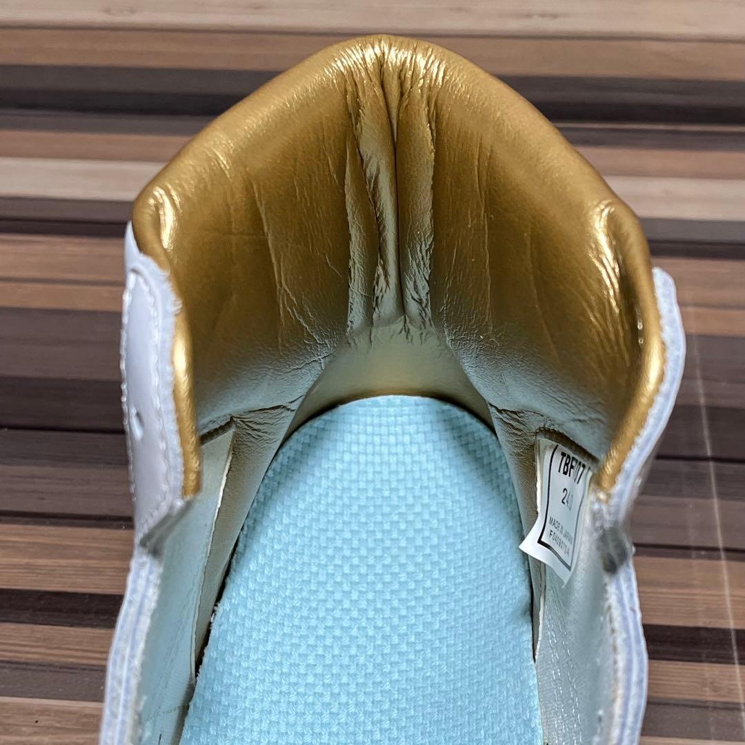 アシックス ファブレ ジャパンL ホワイト ブラック 24cm