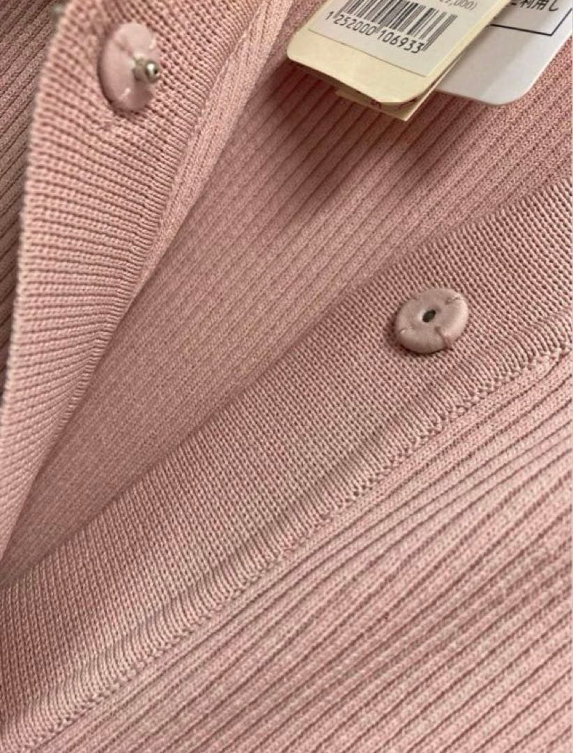 ♡2025秋冬前立てビジュー使いリブ編みVネックカーディガン