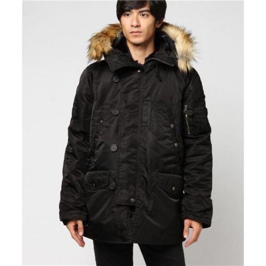 Subciety別注AVIREX N-3BサイズLブラック(MAー1)