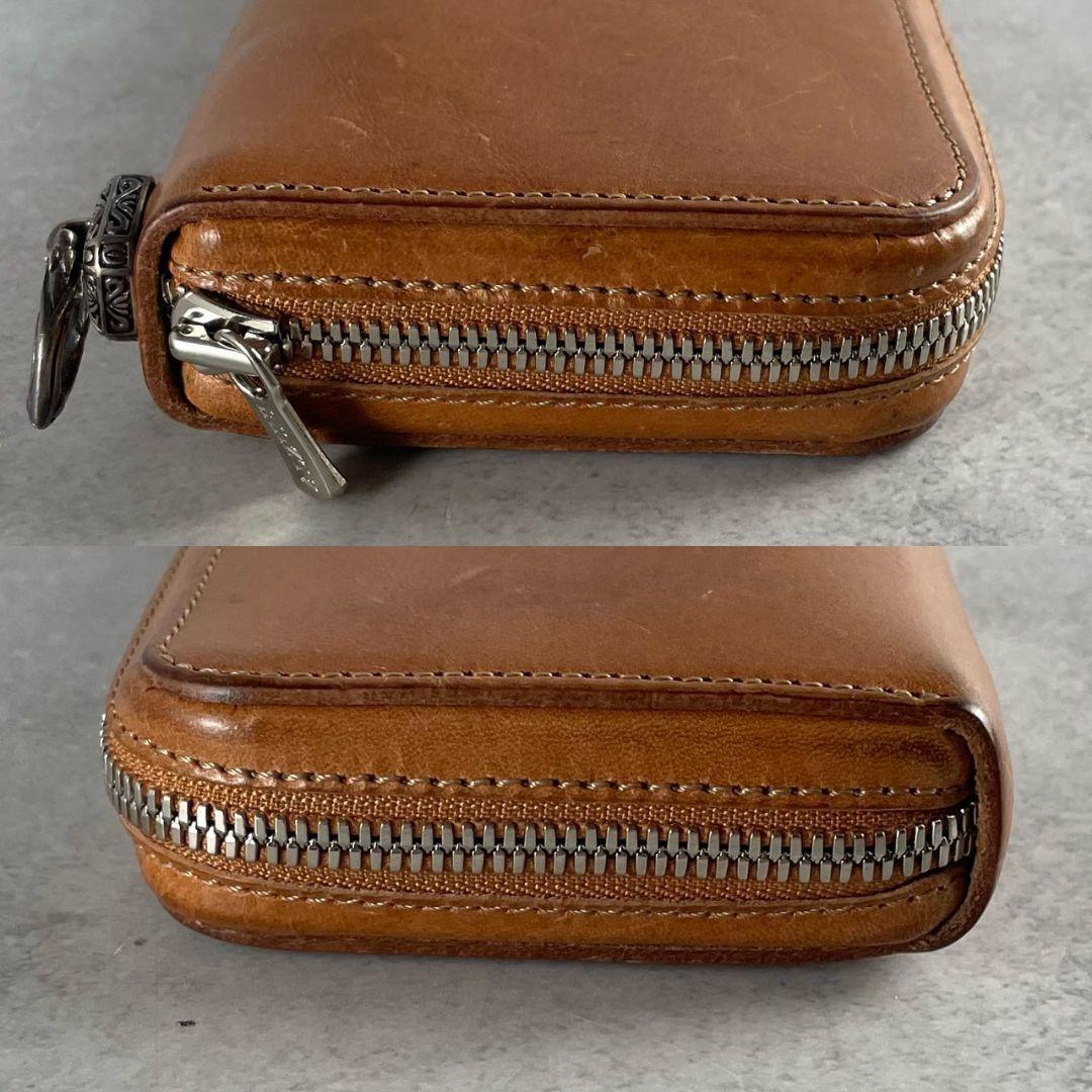 アルズニ alzuni ラウンドファスナー ドロップハンドル コンチョ 茶