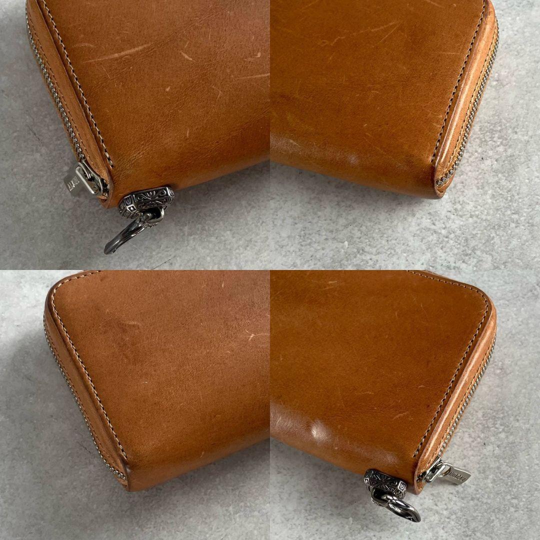 アルズニ alzuni ラウンドファスナー ドロップハンドル コンチョ 茶