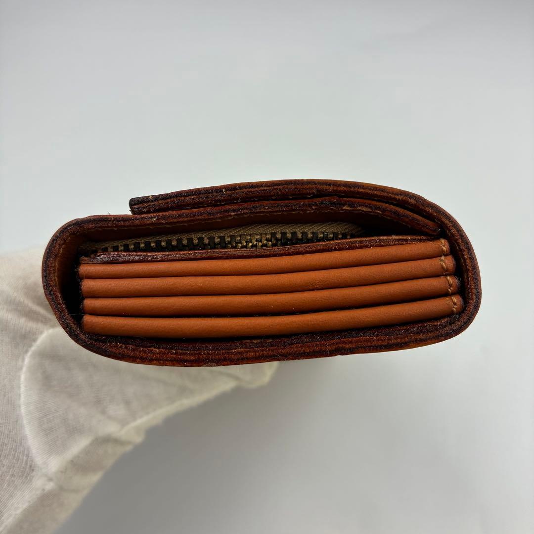 極美品】フェリージ　長財布　コロコロ　クロコ型押し　イエロー