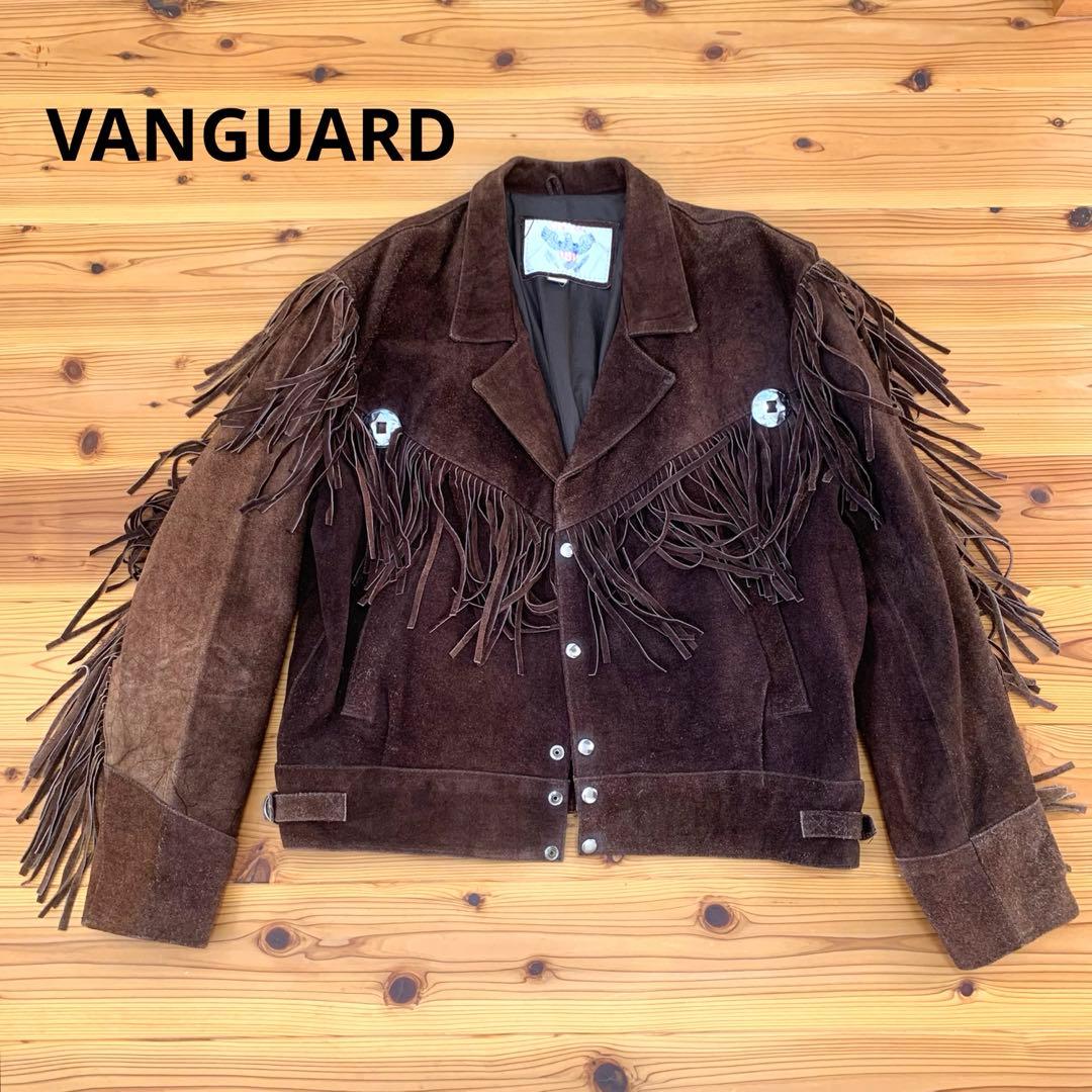 VANGUARD ヴァンガード フリンジジャケット レザー 本革 コンチョ XL