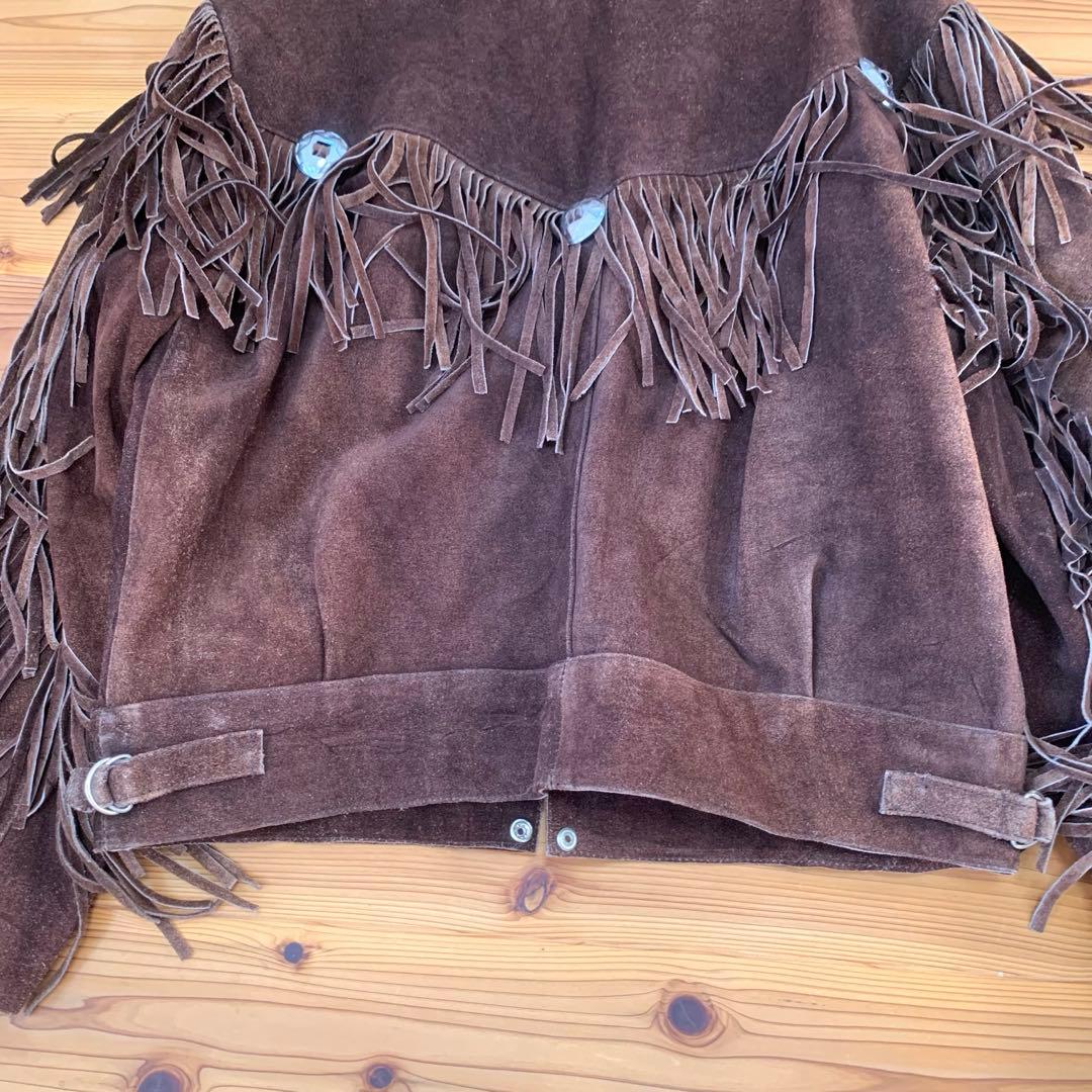 VANGUARD ヴァンガード フリンジジャケット レザー 本革 コンチョ XL