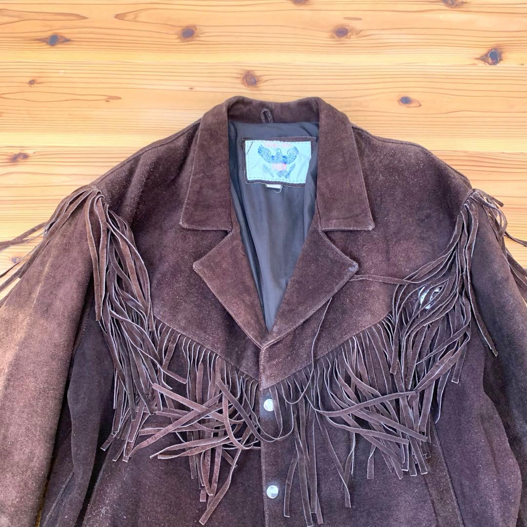 VANGUARD ヴァンガード フリンジジャケット レザー 本革 コンチョ XL