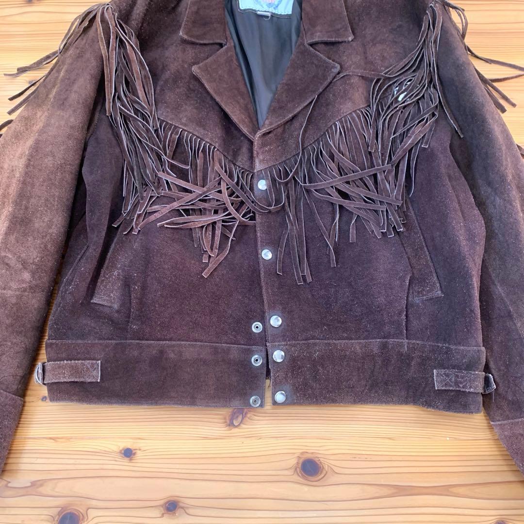 VANGUARD ヴァンガード フリンジジャケット レザー 本革 コンチョ XL