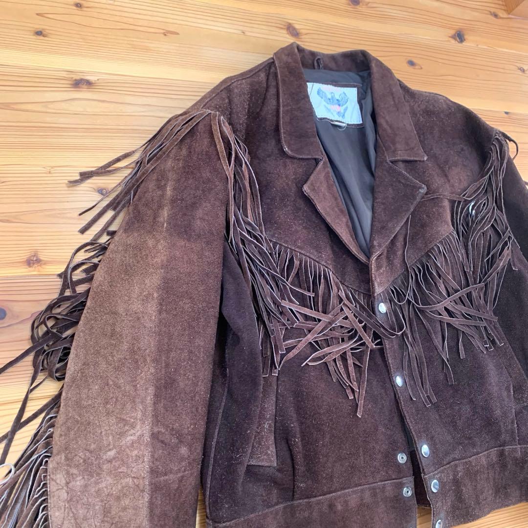 VANGUARD ヴァンガード フリンジジャケット レザー 本革 コンチョ XL