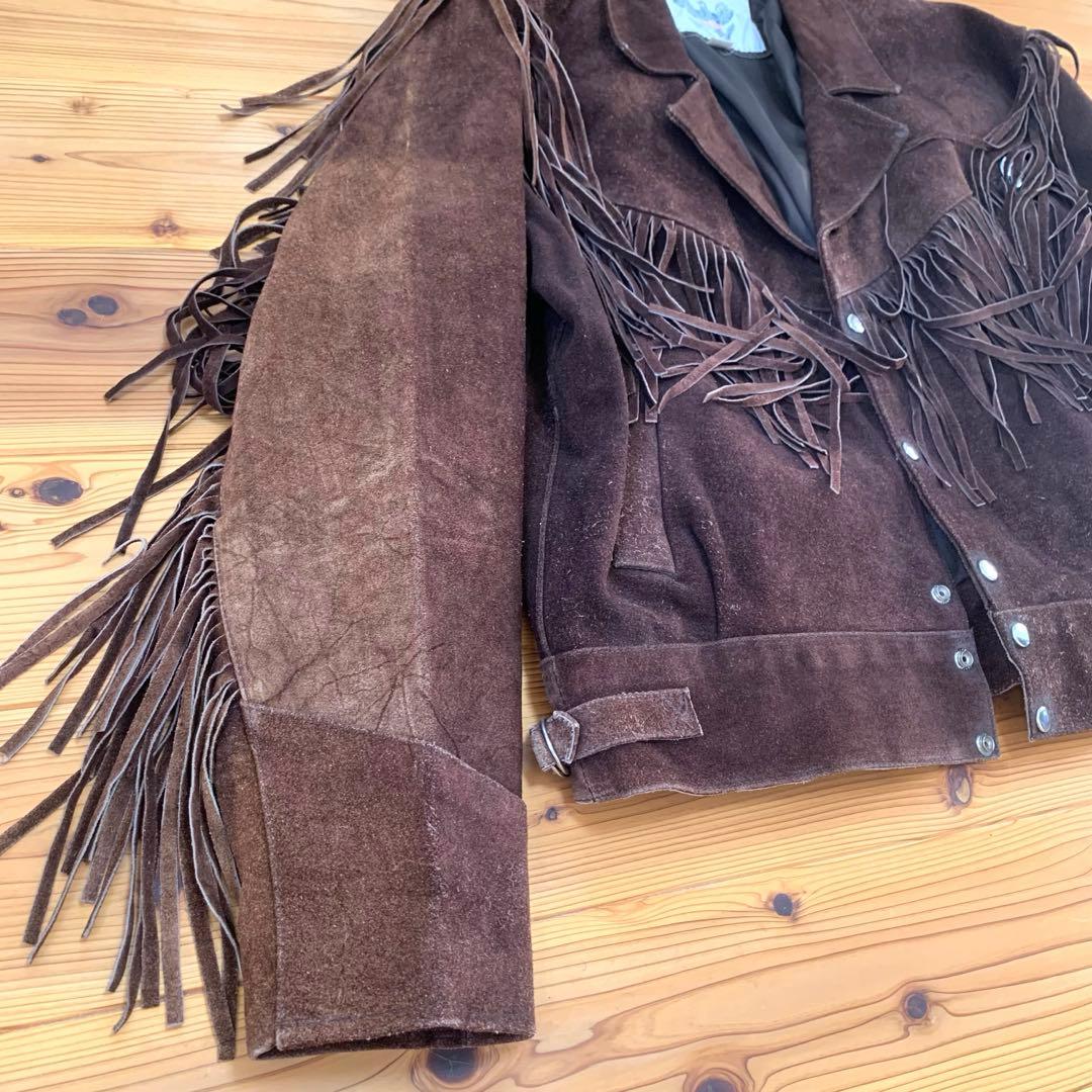 VANGUARD ヴァンガード フリンジジャケット レザー 本革 コンチョ XL