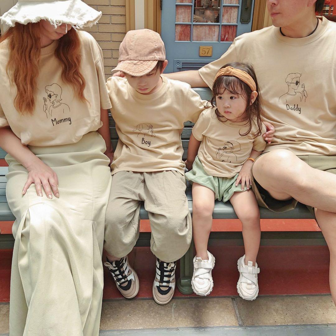 ちぃさま専用親子コーデ　親子お揃い　名前入り　名入れ tシャツ　内祝い　誕生日