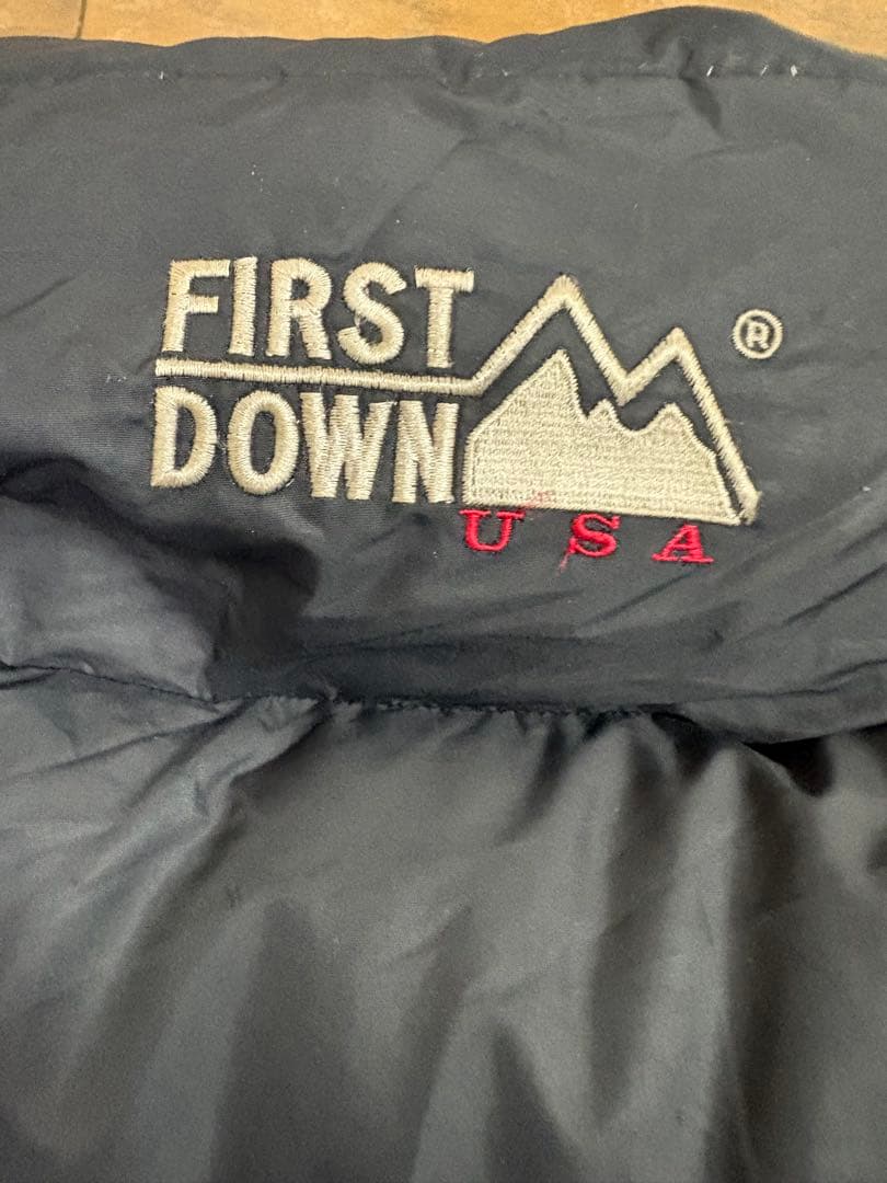 『 リバーシブル』FIRST DOWN ダウンジャケット Lグレー