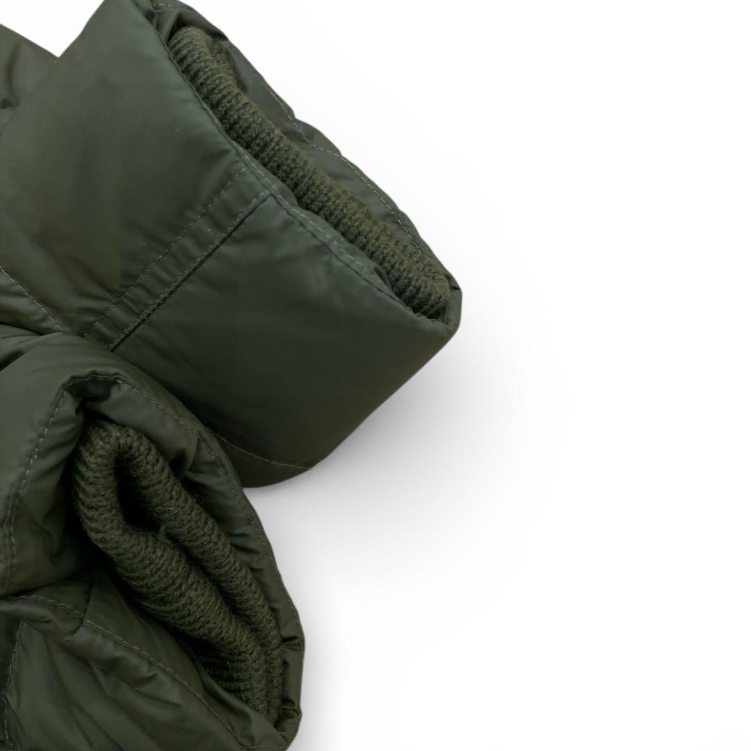 美品　トミーヒルフィガー　ダウンジャケット　ロング丈　フード付　カーキ　L