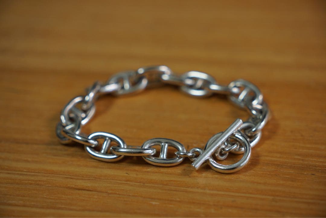 シルバー925 アンカーチェーン ブレスレット アクセサリー メンズ 21cm