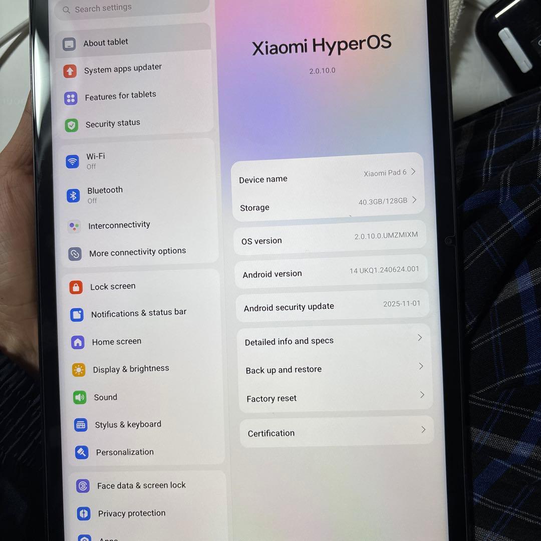 Xiaomi Pad 6 Androidタブレット本体