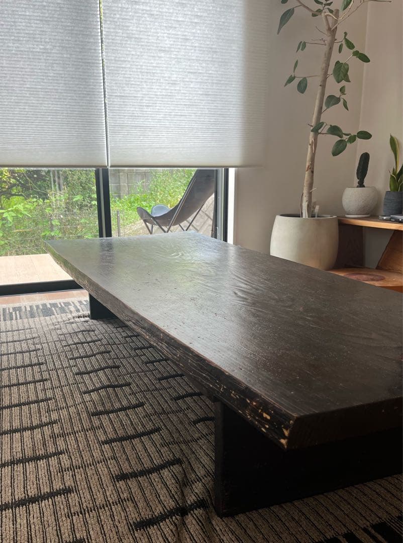 【8/27までの出品】一枚板　天然木　無垢材　座卓　客間　モダン