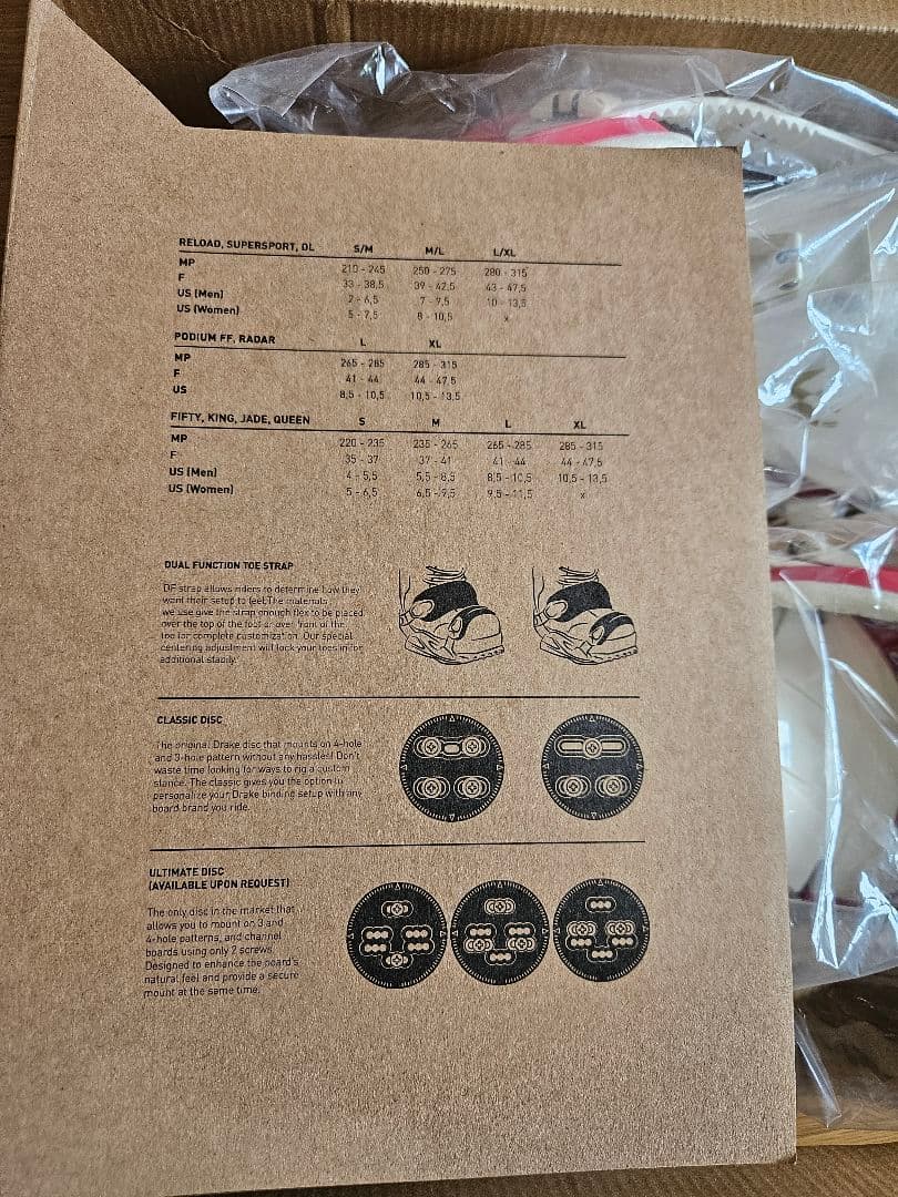 早い者勝ち　Drake Reload ビンディング M/L セット売りあります！