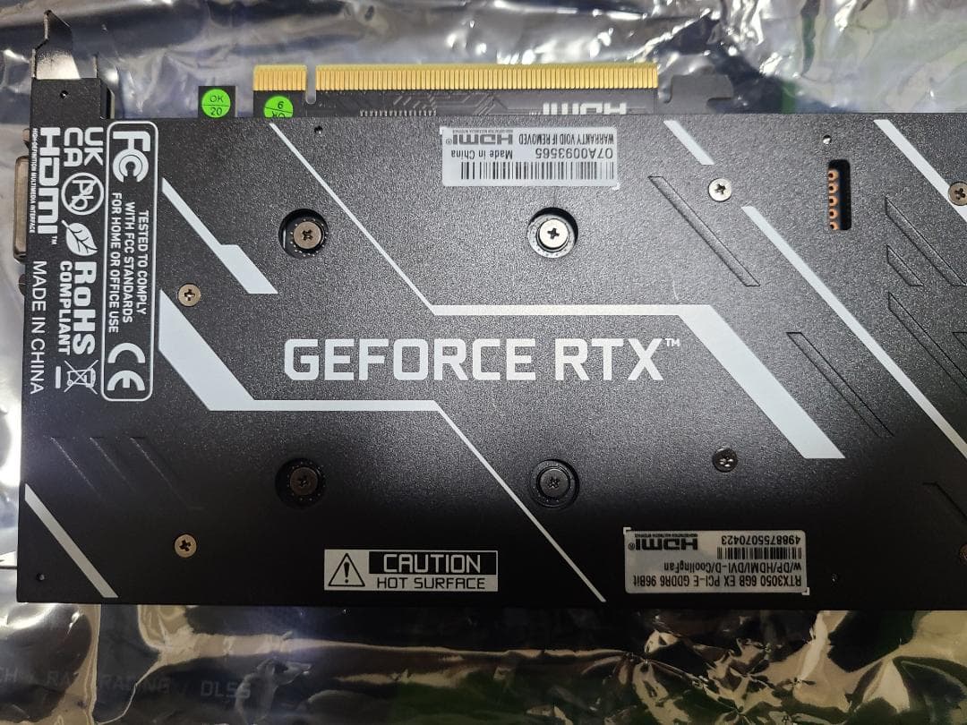 グラフィックボード・グラボ・ビデオカード GALAKURO GG-RTX3050-E6GB GeForce RTX3050