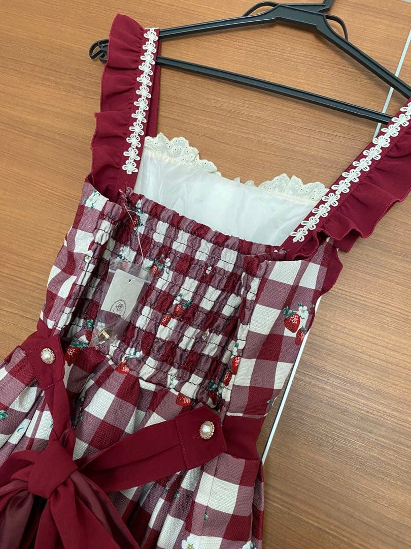 新品タグ付き★アクシーズファムkawaiiベリーズピクニックジャンスカワンピース