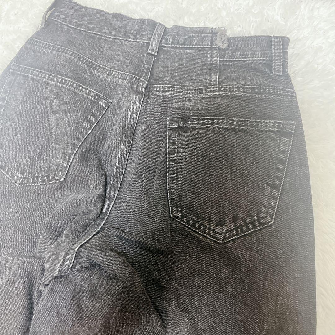 美品✨現行品 MOUSSY クロスウエストワイドストレート ブラック デニム 2