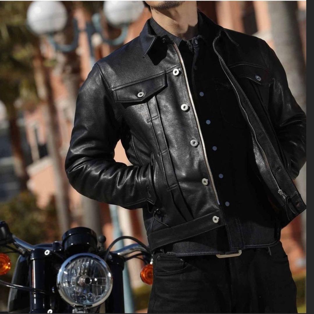 【一時値下げ中】KADOYAレザージャケット 本革 牛革 カドヤ バイクウェア