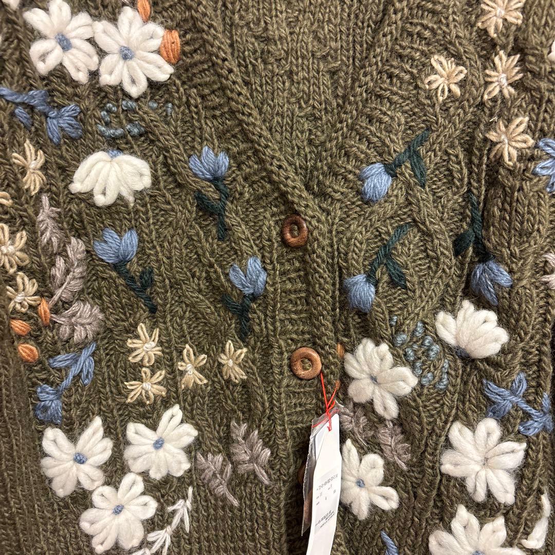 【新品⭐︎タグ付き】アトリエドゥサボン リースの材料 カーディガン