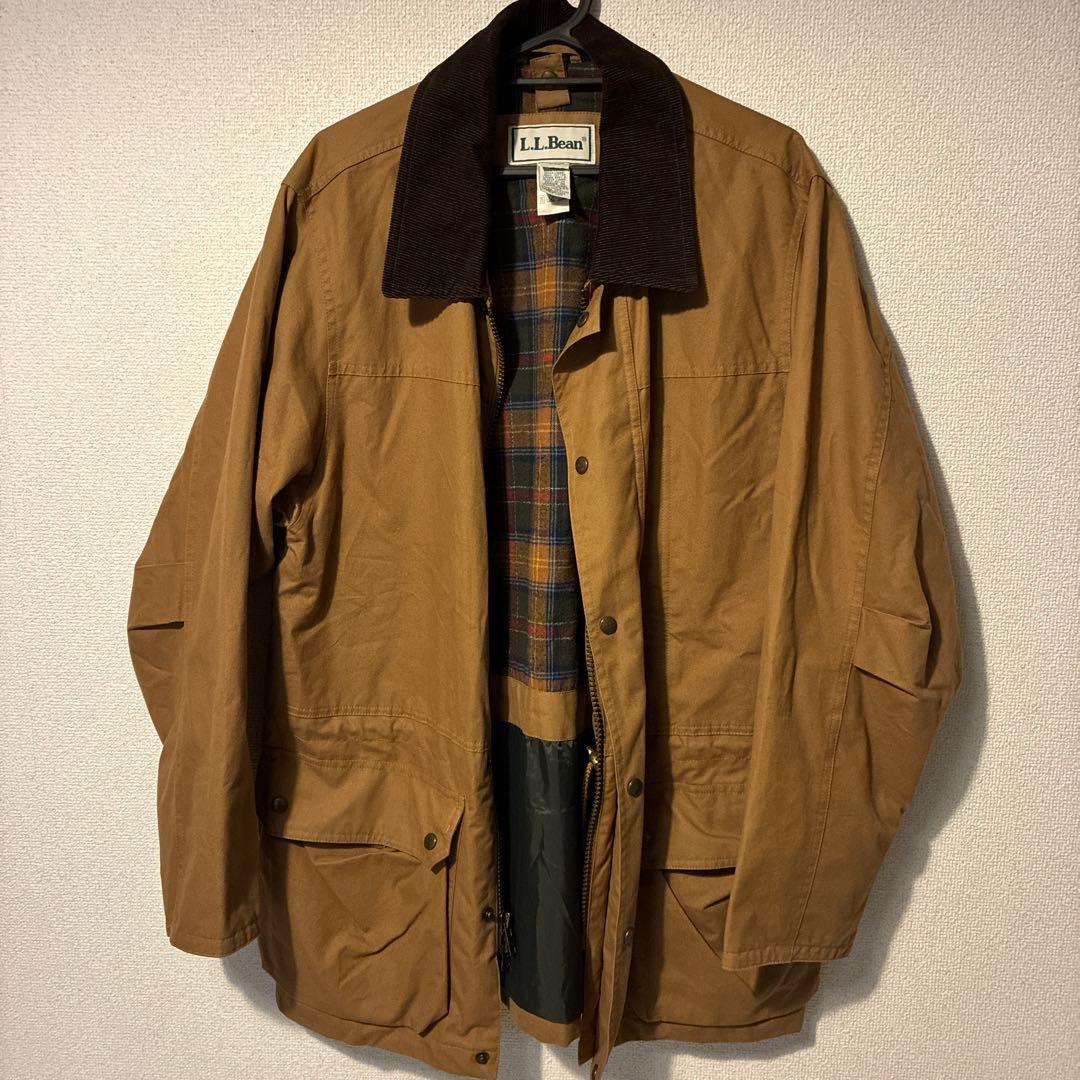 L.L.Bean ブラウン ハンティングジャケット　襟コーデュロイ　ヴィンテージ