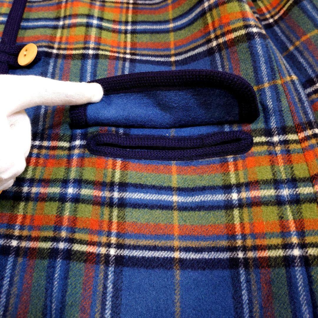 YORKLAND リバーシブル チェック フーデットコート ラグランスリーブ