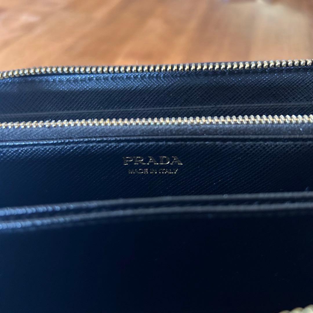 じ*い様 PRADA ブラック 長財布　サフィアーノレザー　黒 ゴールドロゴ