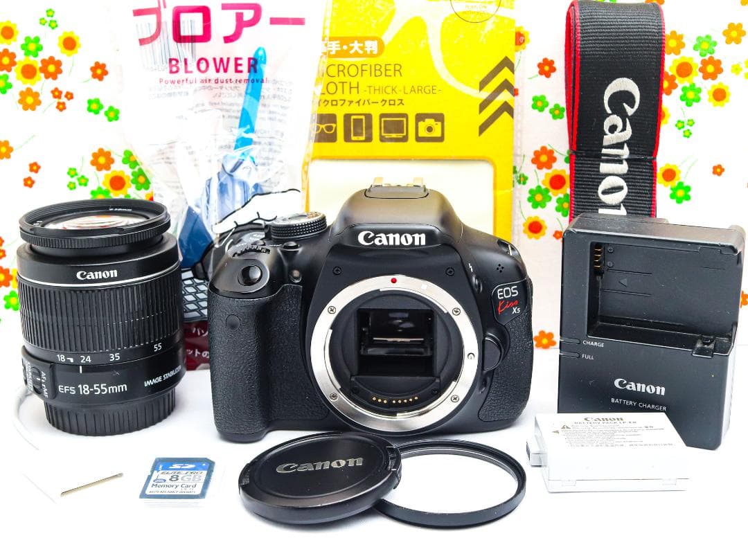 キャノン Canon Kiss X5☆スマホ転送！☆自撮り可能☆人気の一眼レフ♪