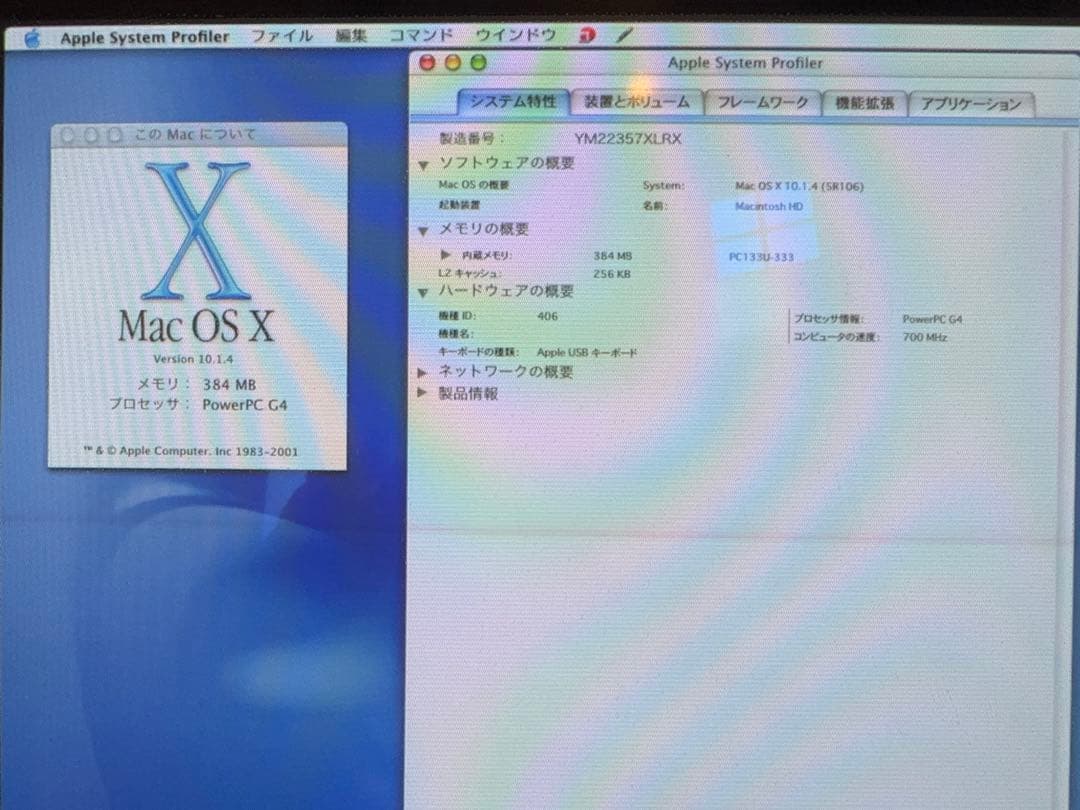 Apple eMac 700MHz G4 640MB RAM ジャンク品
