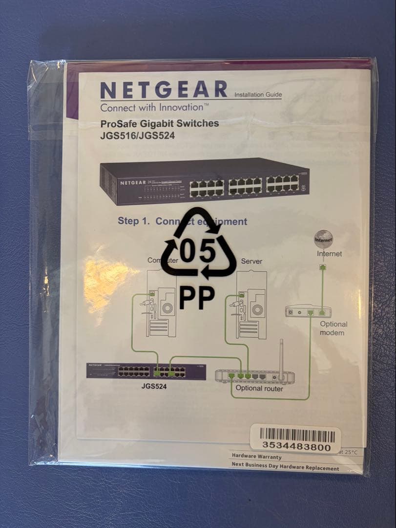 NETGEAR JGS516 16ポート ギガビットスイッチ