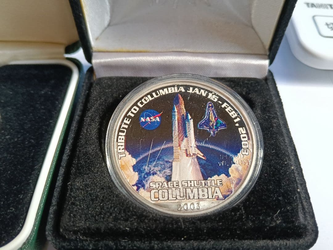 マルコニー大西洋横断無線通信100周年記念銀貨＆コロンビア号追悼記念銀貨