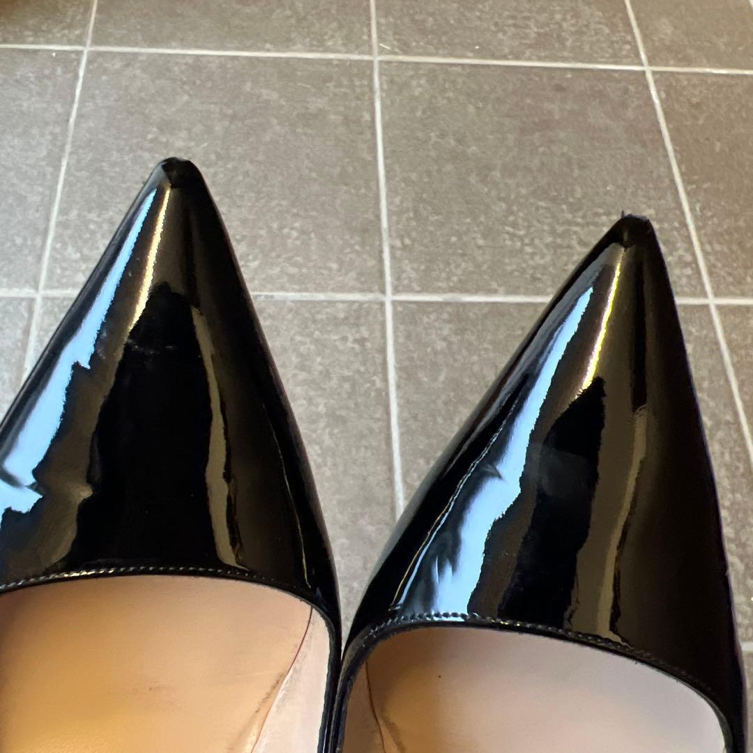 MANOLO BLAHNIK マノロブラニク エナメルパンプス 38 24 黒