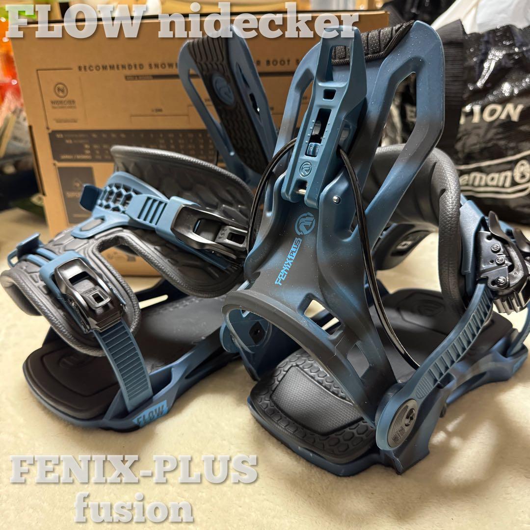 つ*ー様 FLOW/フロー FENIX-PLUS Lサイズ青 スノーボードバイン