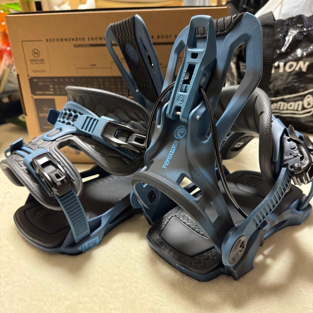 つ*ー様 FLOW/フロー FENIX-PLUS Lサイズ青 スノーボードバイン