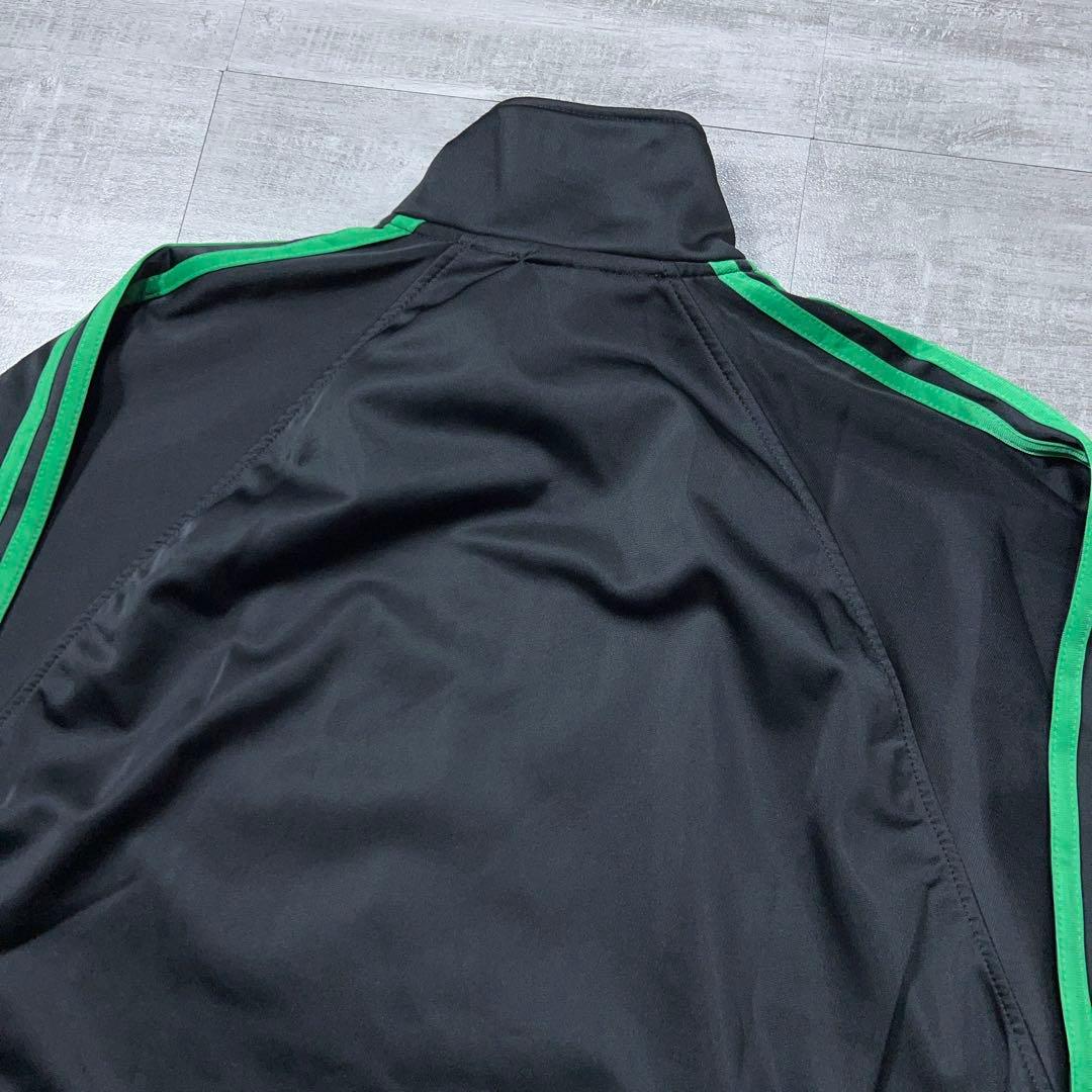 レアカラー アディダス ファイヤーバード ジャージ セットアップ 上下 L 黒緑