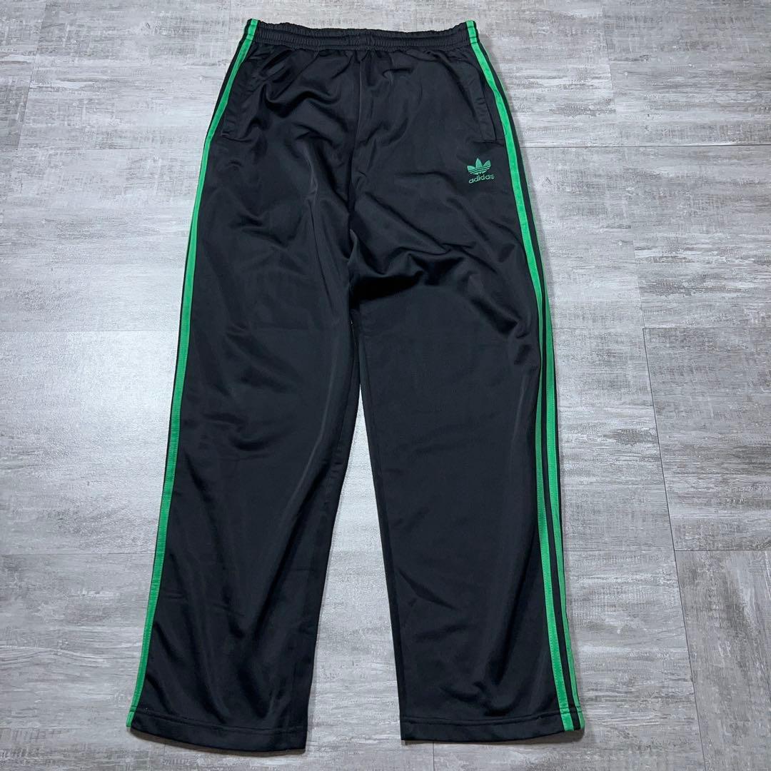 レアカラー アディダス ファイヤーバード ジャージ セットアップ 上下 L 黒緑