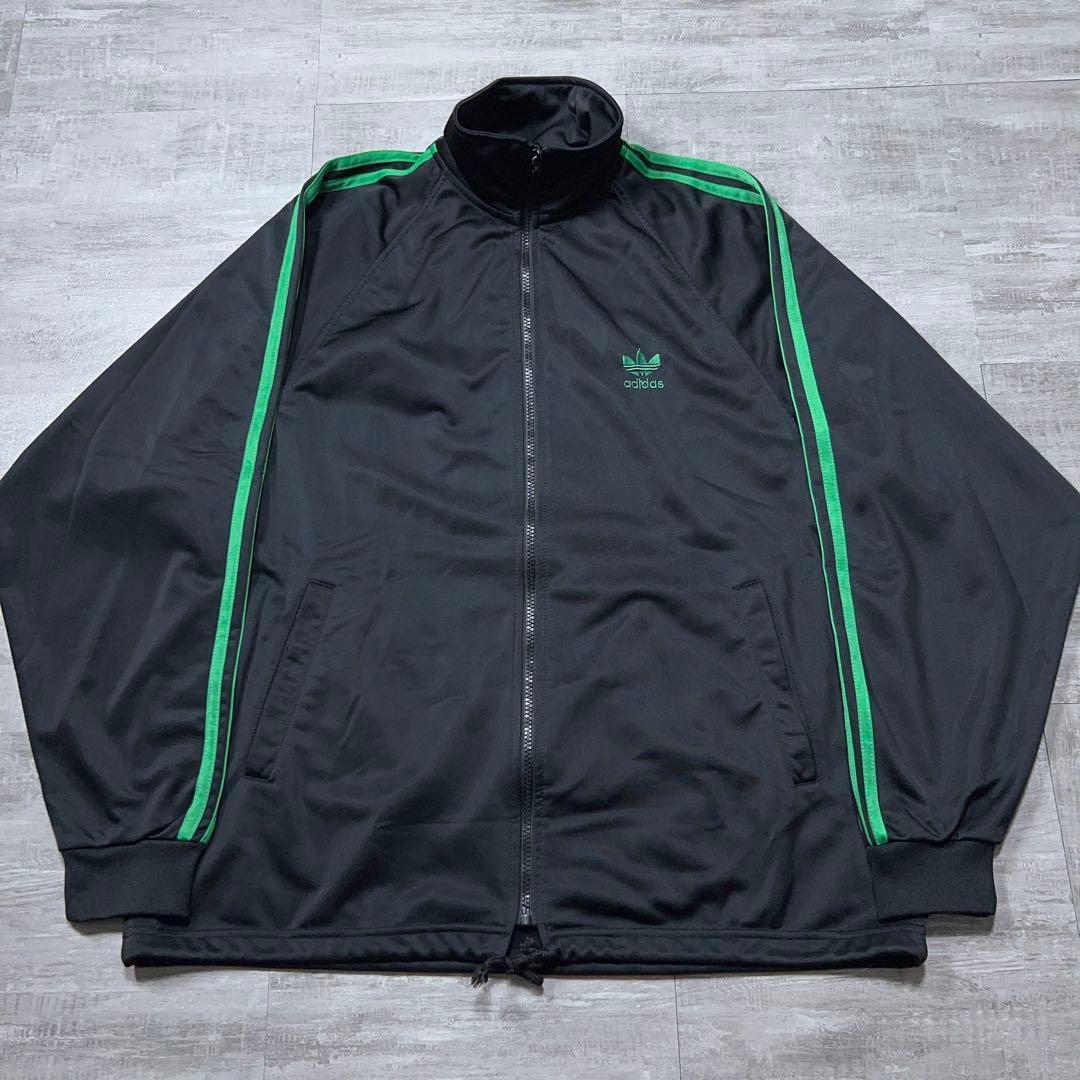 レアカラー アディダス ファイヤーバード ジャージ セットアップ 上下 L 黒緑