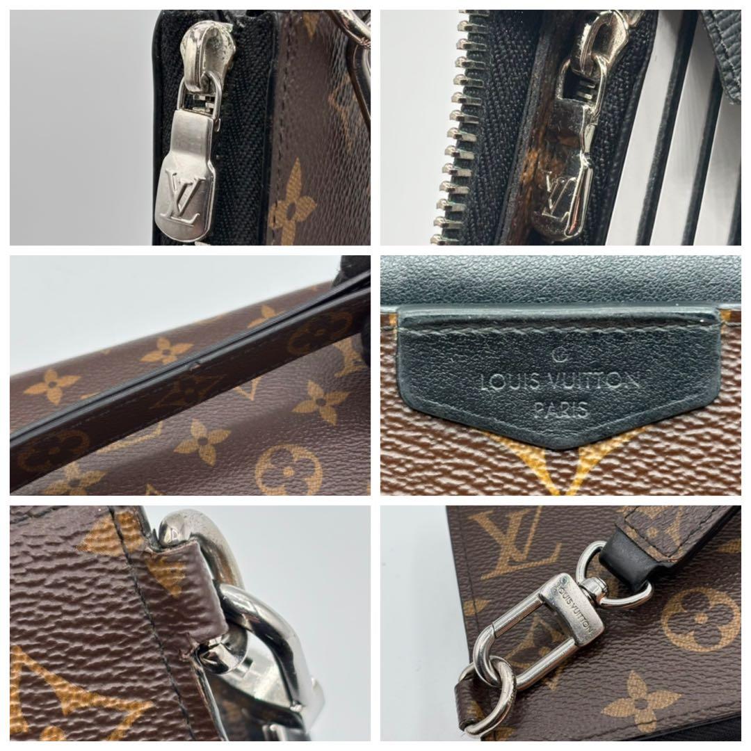 新品に近い ルイヴィトン ジッピー ドラゴンヌ モノグラム マカサー 長財布 黒