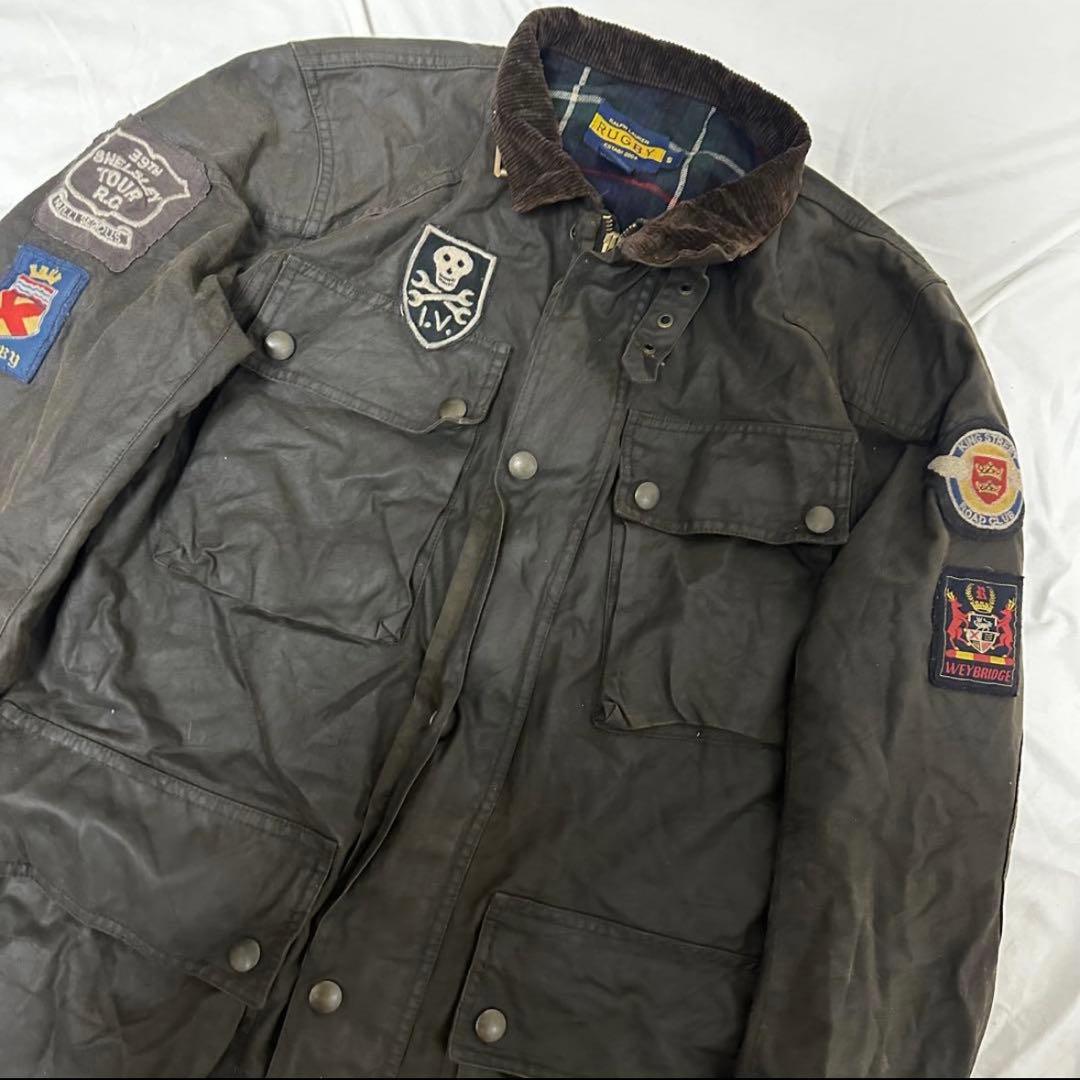 Ralph Lauren 廃盤RUGBY ワックスドジャケット ワッペン　S