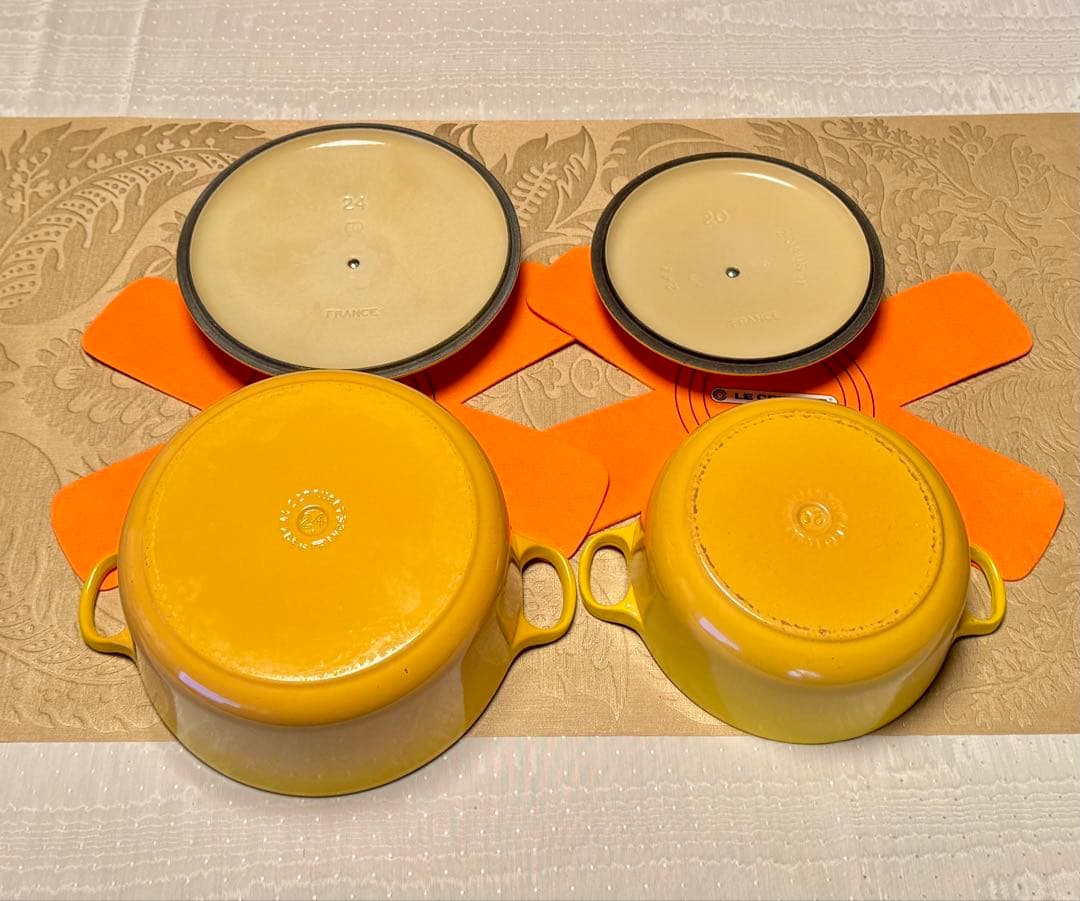 Le Creuset イエロー 両手鍋セット