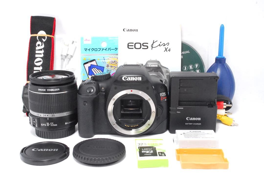 美品✨スマホ転送✨手ぶれ補正機能付✨Canon kiss X4✨一眼レフカメラ✨