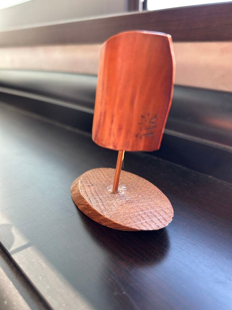 フ*ン様 瀧口正満作　木製抽象顔彫刻 スタンド付き