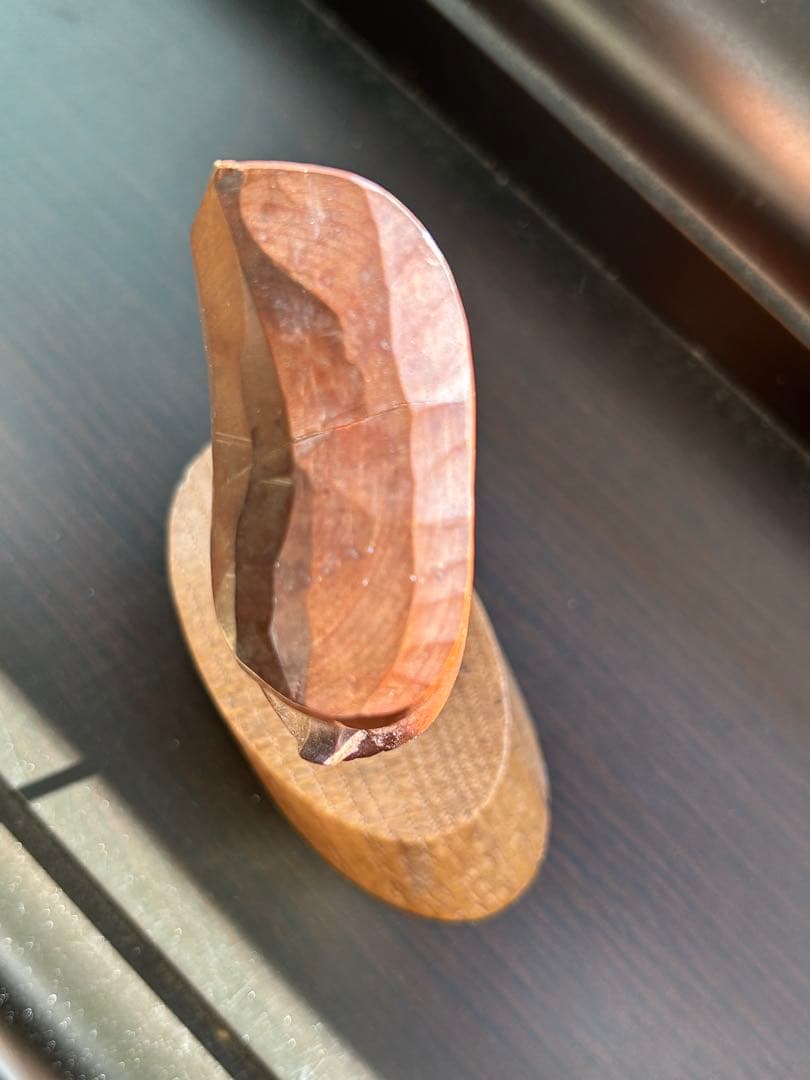 フ*ン様 瀧口正満作　木製抽象顔彫刻 スタンド付き