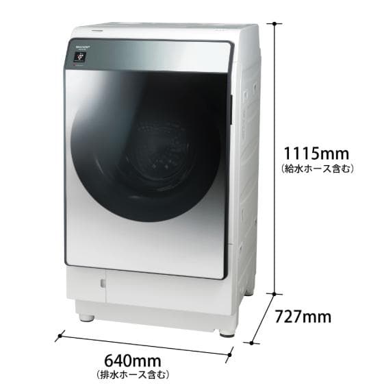 【SHARP】ドラム式洗濯機 ES-W114-SL 乾燥 自動投入 シャープ
